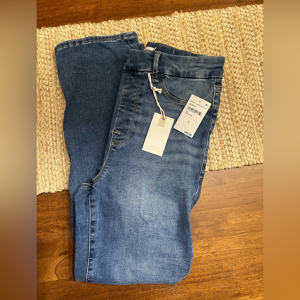 Good American Indigo Blue High -Rise Straight Fit Jeans